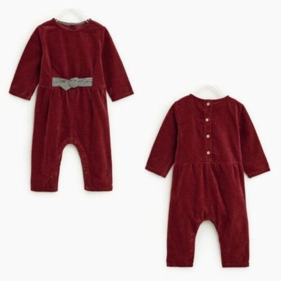 Zara One Pieces New Zara Girls Jumpsuit Coverall Corduroy Velvet